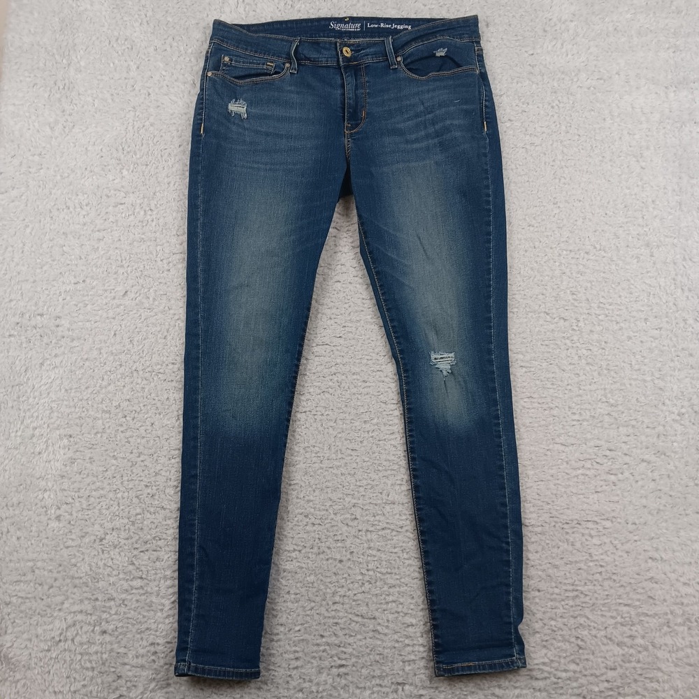Signature by Levi Strauss & Co. Jegging Low-Rise Women 14L Distressed 59138-0004